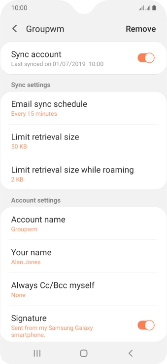 Press the indicator next to 
