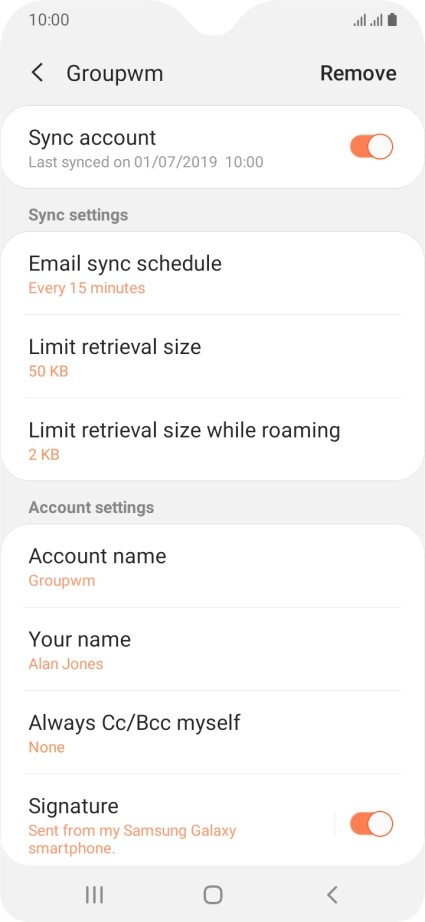 Press the indicator next to 