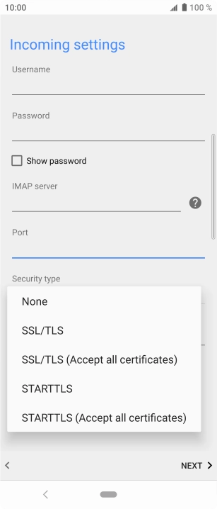 Press None to turn off the function.