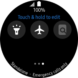 Press the flight mode icon to turn the function on or off.