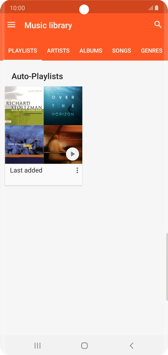 Press the required category and go to the required audio file.