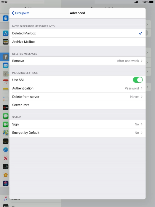 Press the indicator next to 