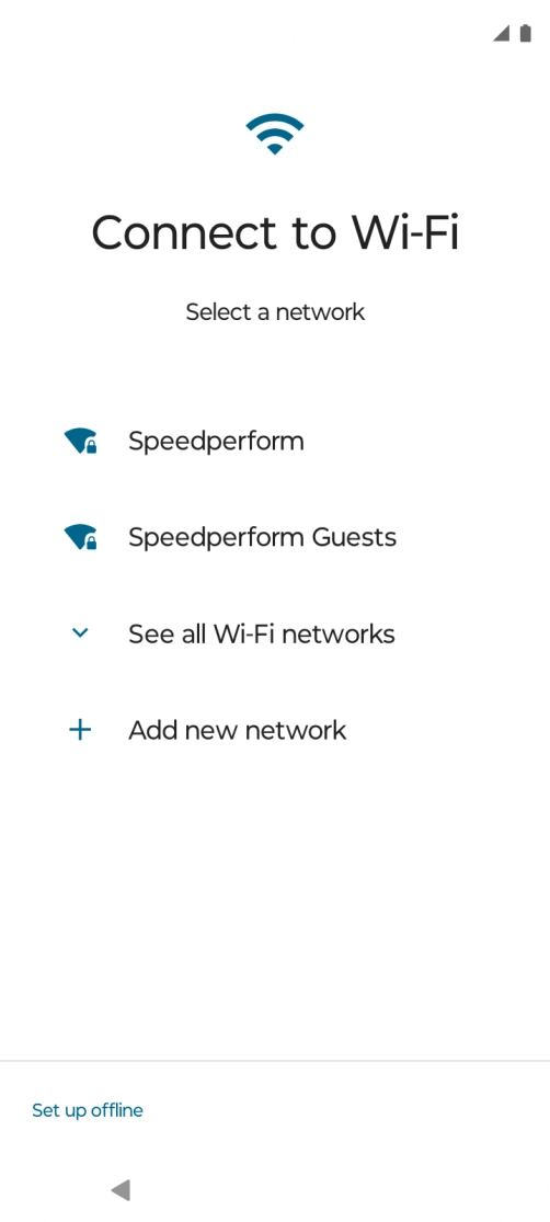 Press the required Wi-Fi network.