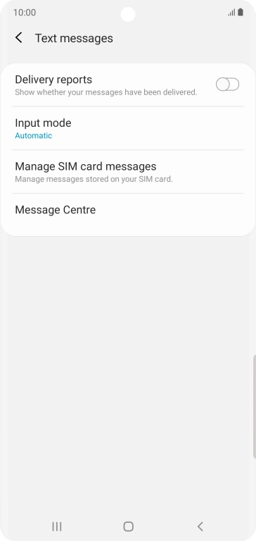 Press Message Centre.