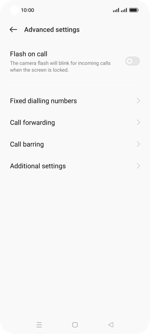 Press Additional settings.