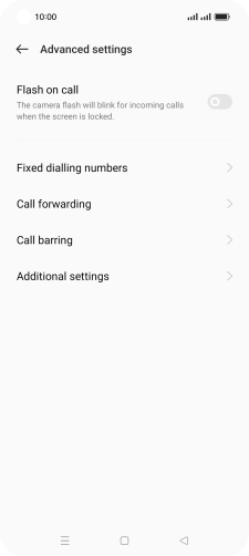 Press Call forwarding.