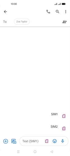 Press the required SIM.