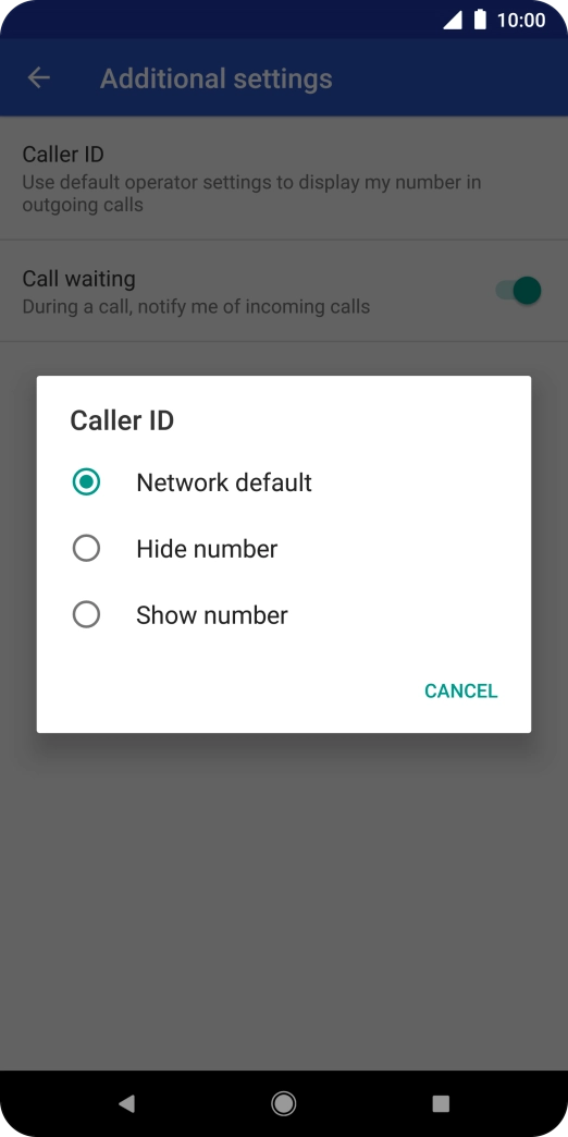 Press Show number to turn on caller identification.