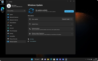 Click Check for updates. If a new software version is available, it's displayed. Follow the instructions on the screen to update the laptop software.