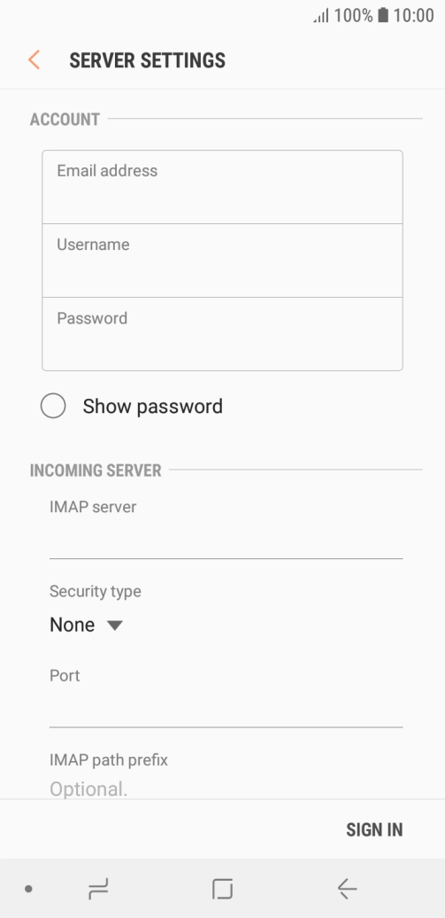 Press the field below 