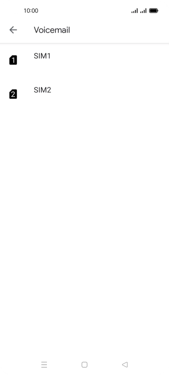 Press the required SIM.