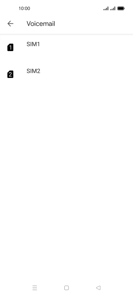 Press the required SIM.