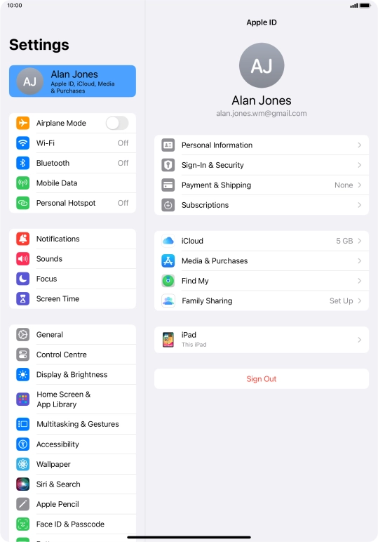 Slide your finger upwards starting from the bottom of the screen to return to the home screen.