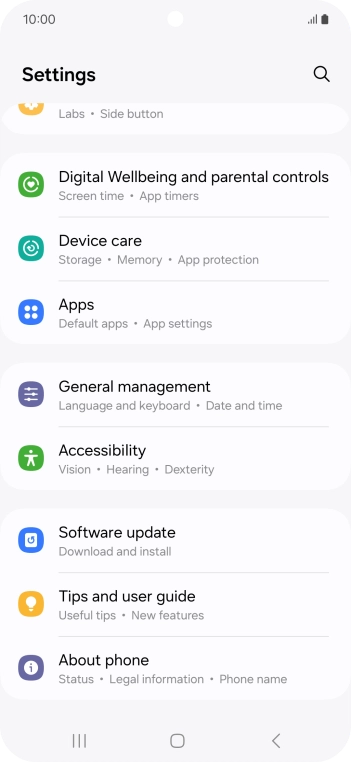 Press Software update.