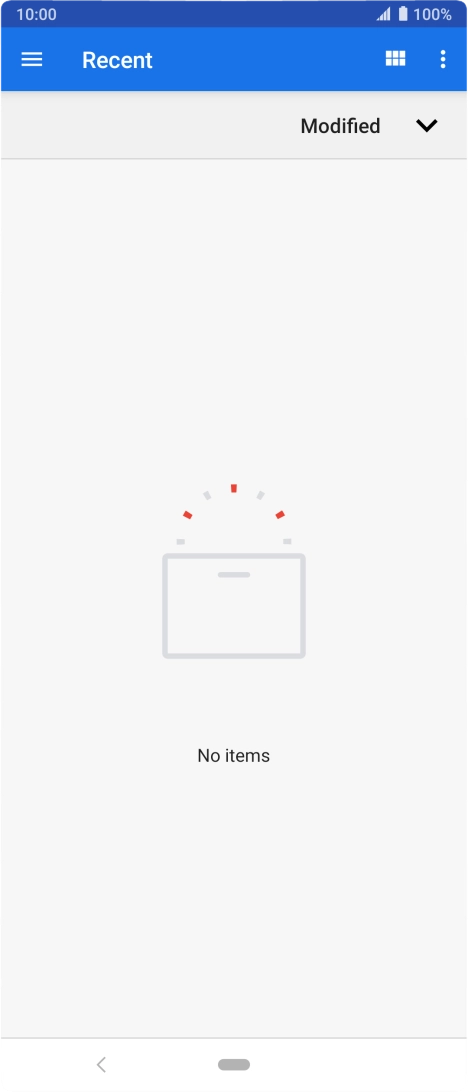 Slide your finger right starting from the left side of the screen.