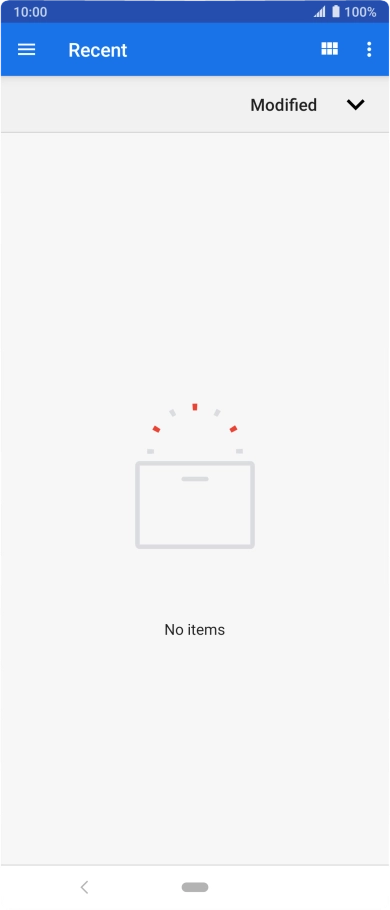 Slide your finger right starting from the left side of the screen.