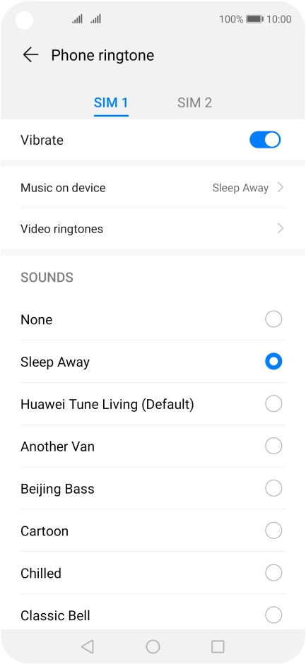 Press the Home key to return to the home screen.