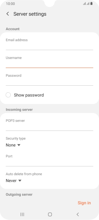 Press the field below 