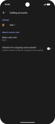 Press the name of the SIM.