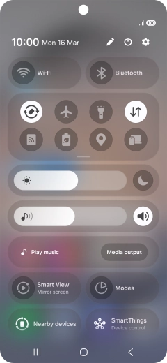 Press the settings icon.