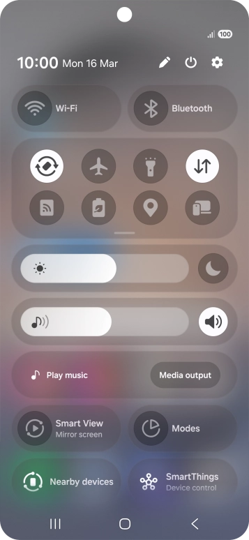 Press the settings icon.