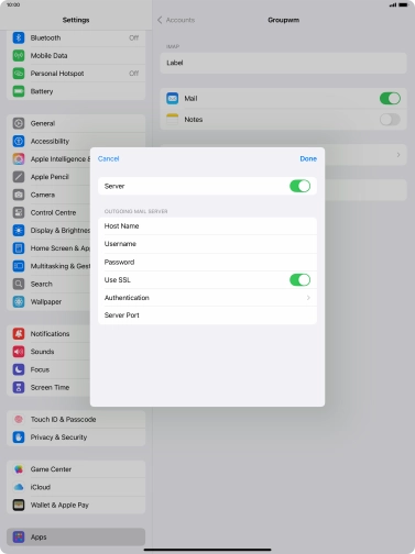 Press Authentication.