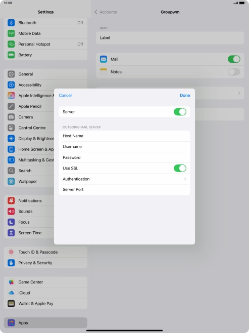 Press Authentication.