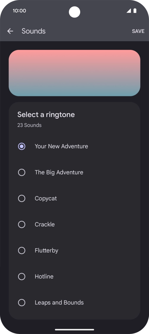 Press the required ring tones to hear them.