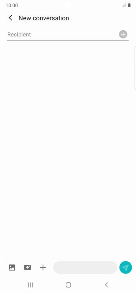 Press the search field and key in the first letters of the recipient's name.