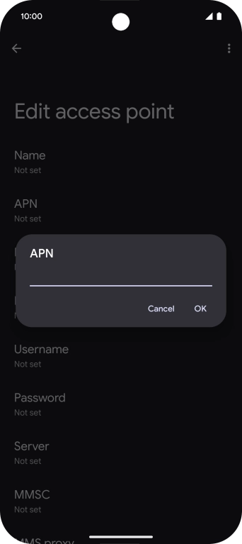 Key in eezone and press OK.