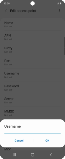 Key in eesecure and press OK.