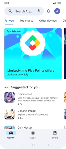 Press the profile icon.