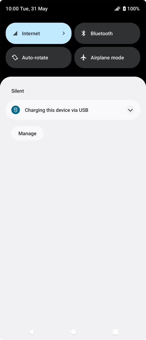 Press the drop down list.
