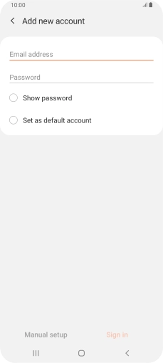 Press Email address and key in your email address.