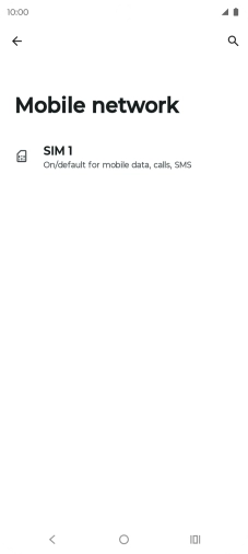 Press the name of the SIM.