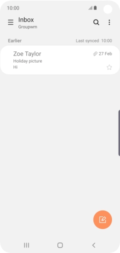 Slide your finger right starting from the left side of the screen.