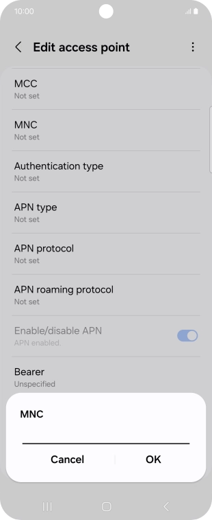 Key in 33 and press OK.