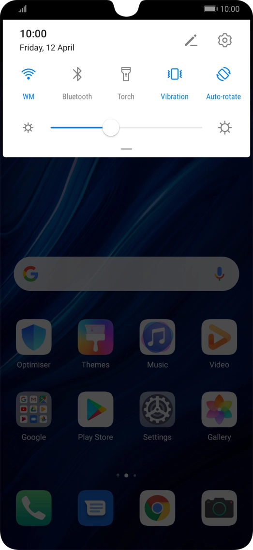 Press the sound mode icon the necessary number of times to turn silent mode on or off.