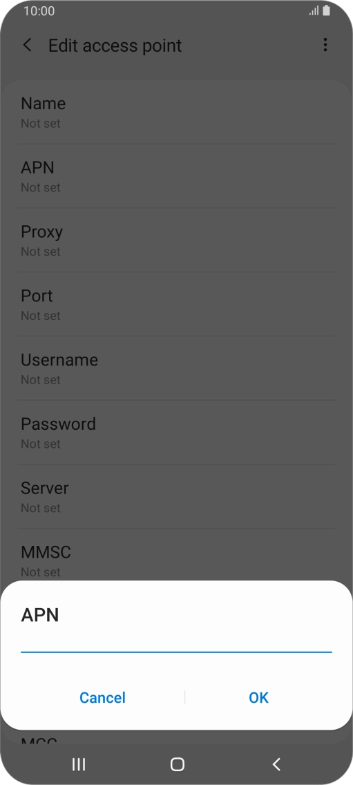 Key in eezone and press OK.