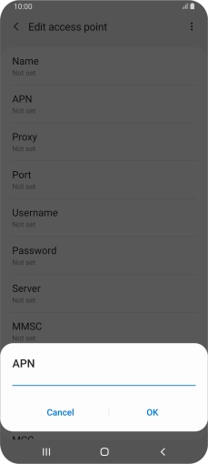 Key in eezone and press OK.