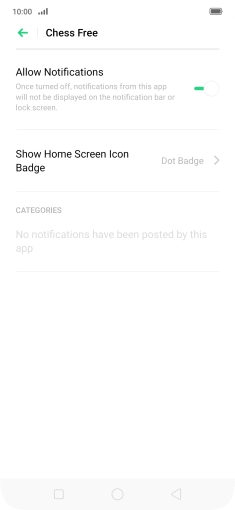 Press the indicator next to 