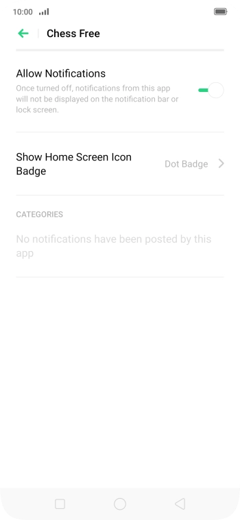 Press the indicator next to 