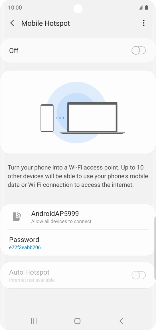 Press the menu icon.