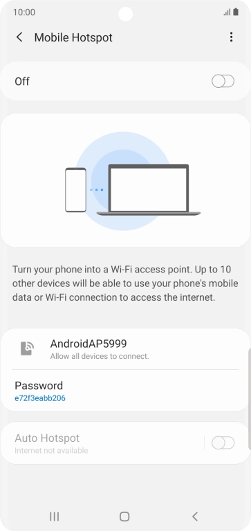 Press the menu icon.