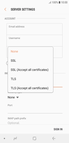 Press None to turn off the function.