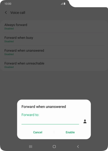 Key in +447953222222 and press Enable.