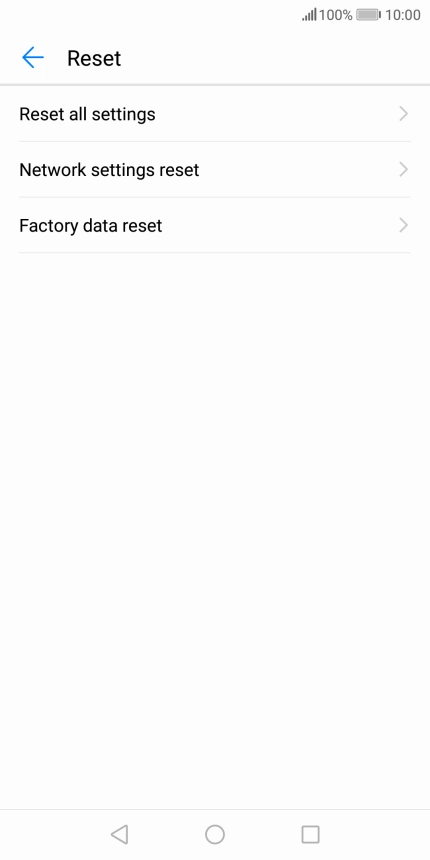 Press Factory data reset.