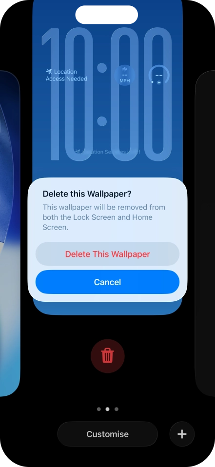 Press Delete This Wallpaper.