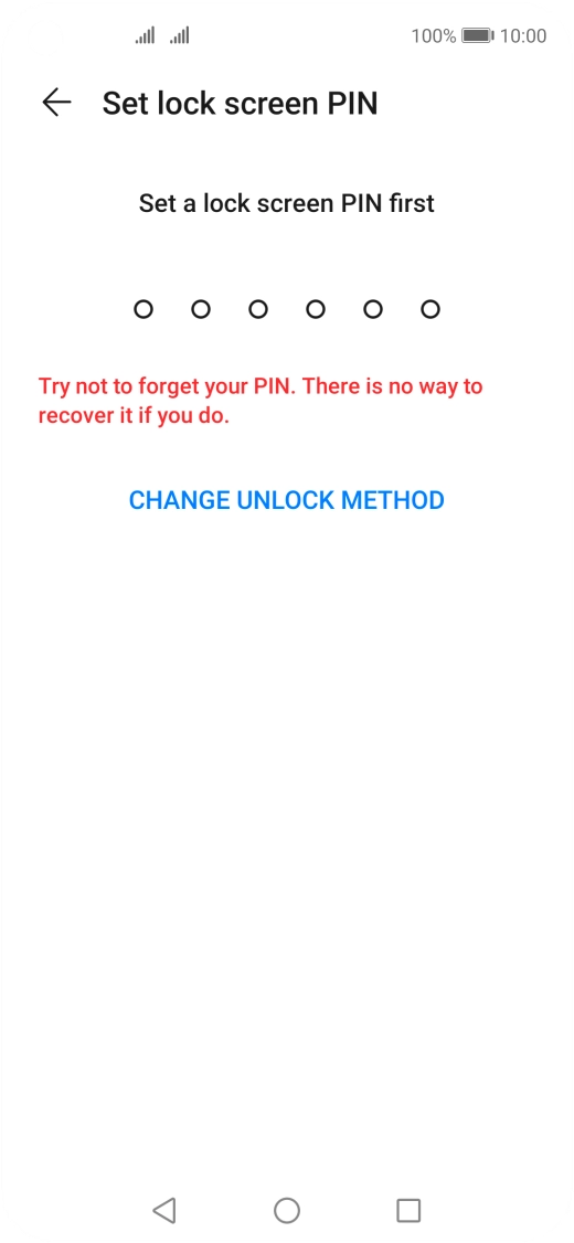 Press CHANGE UNLOCK METHOD.