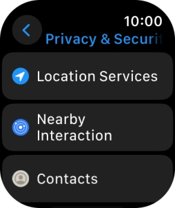 Press Location Services.